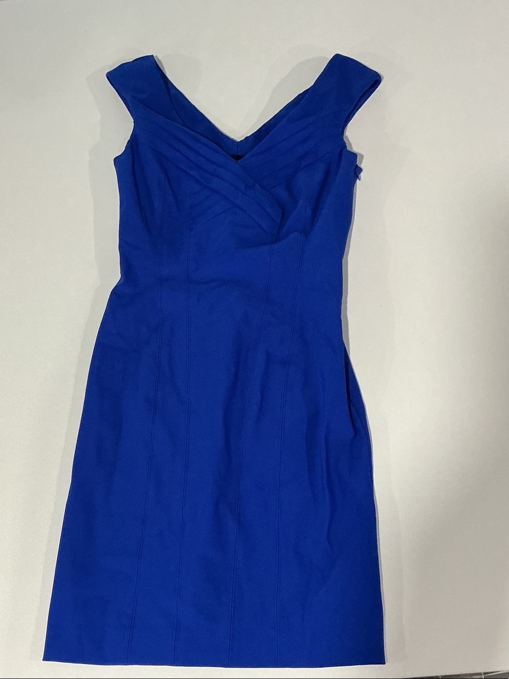Laundry By Shelli Segal Cobalt Blue Midi Sheath Dress